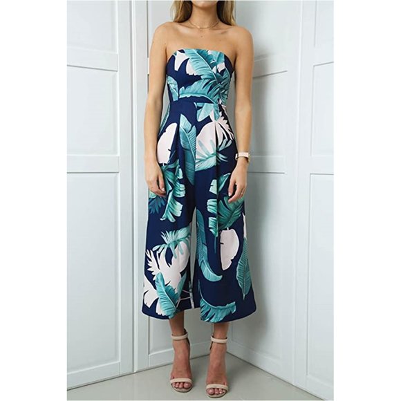 ECOWISH Floral Print Off Shoulder Romper/Jumpsuit 🏷️ NWOT 🏷️ - Picture 4 of 4